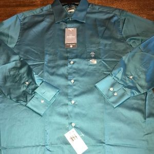 Van Heusen Stretch Wrinkle Free Fitted Shirt Sz XL